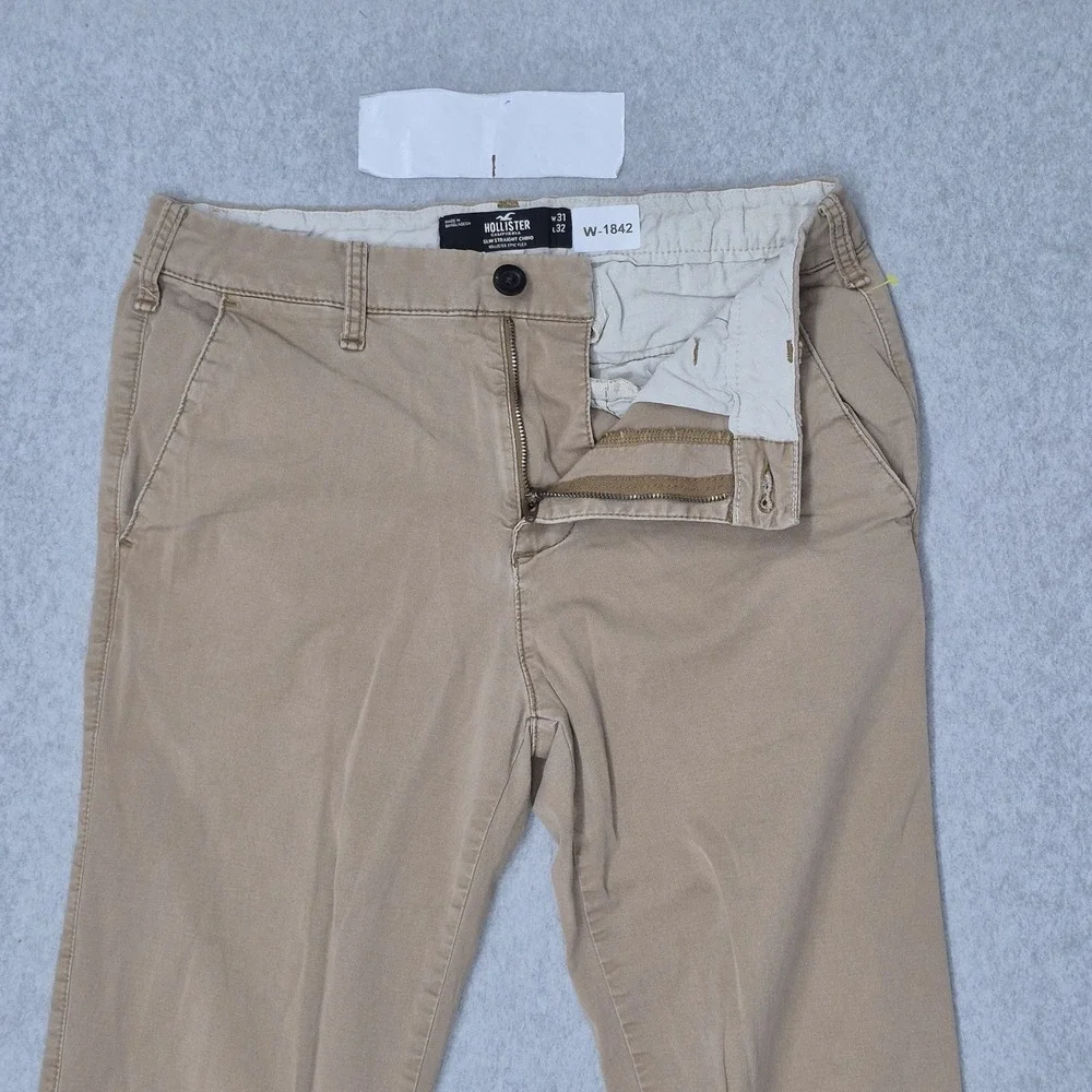 Hollister Men Pants 31X32 Khaki Chino Slim Straight 28